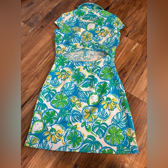 Lilly Pulitzer S Sweet & Sour Print Cutout Mini Dress Pique Polo Rayna Dress - Picture 5 of 8